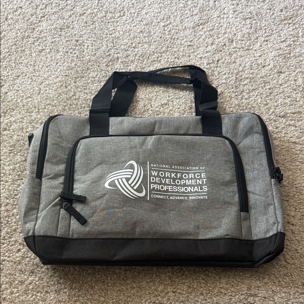 Gray and Black Workforce Development Professionals Laptop Bag